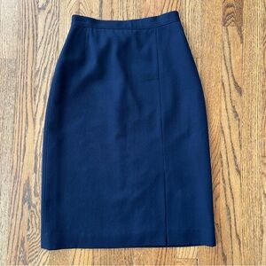Vintage PAUL STANLEY /‎ CoCo Beland M Blue Pencil Skirt 100% Pure Wool Size 4P
